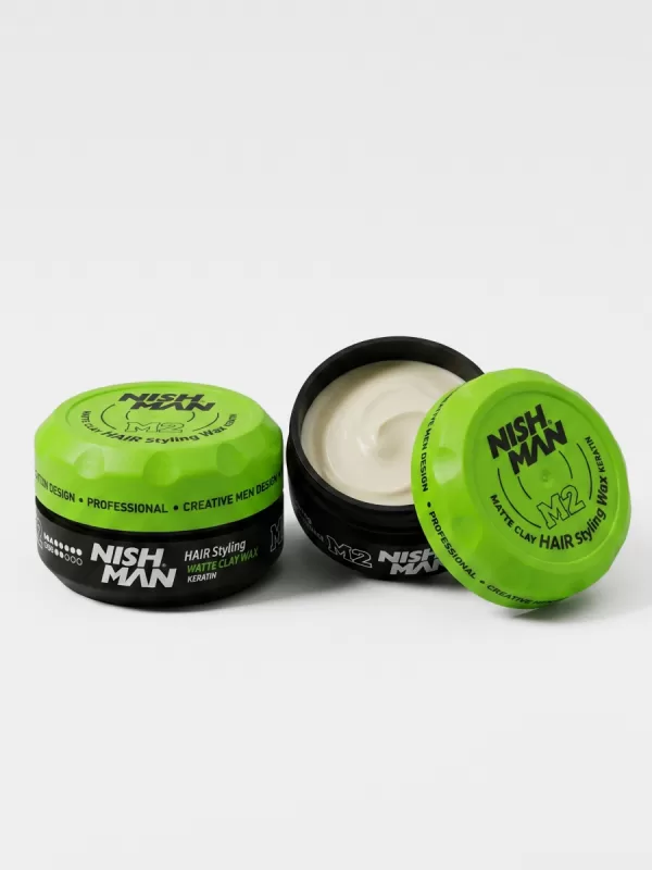Матовая глина для укладки волос Nishman M2 Keratin
