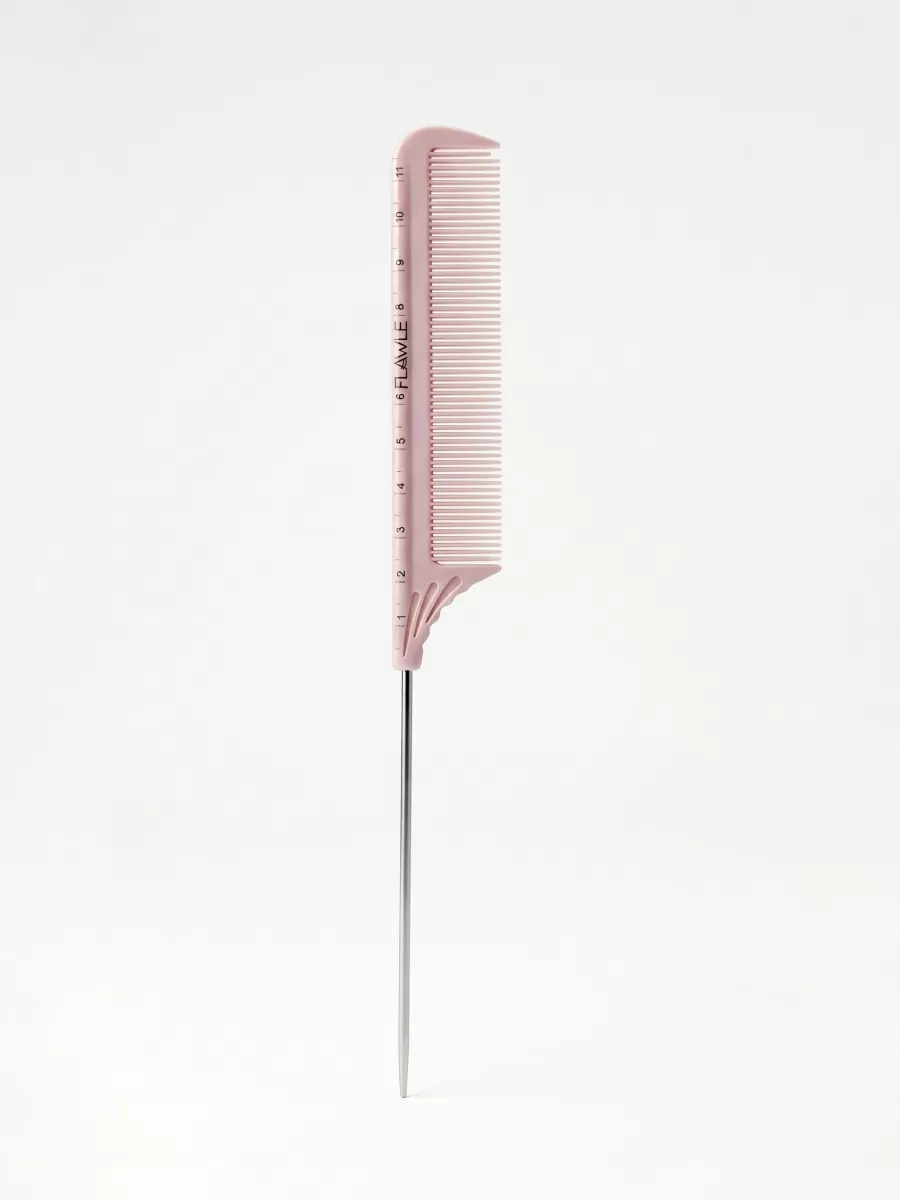 Расческа с металлическим хвостиком Flawle FL235 LIGHT PINK