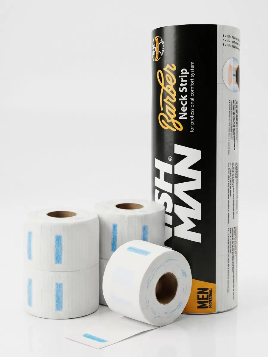 Одноразовые бумажные воротнички Nishman White 500 полосок
