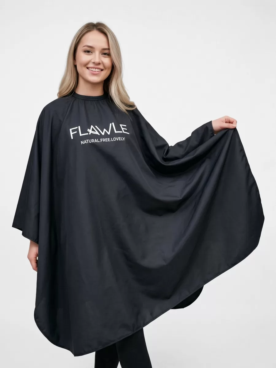 Парикмахерский пеньюар Flawle Cutting Cape FL321 BLACK