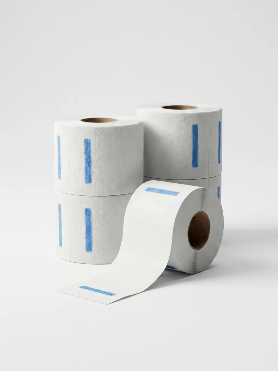 Одноразовые бумажные воротнички Nishman White 500 полосок