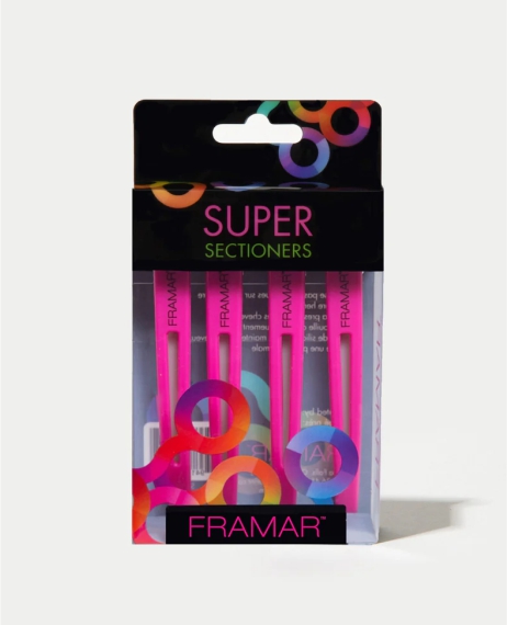 Зажимы для волос Framar Super Sectioners Clips Pink 4 шт.