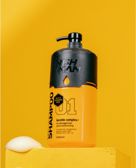 Шампунь Nishman Keratin Complex 1250 мл + матовая паста M1 30 мл