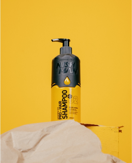 Шампунь Nishman Keratin Complex 400 мл + расческа Flawle FL233 WHITE/BEIGE