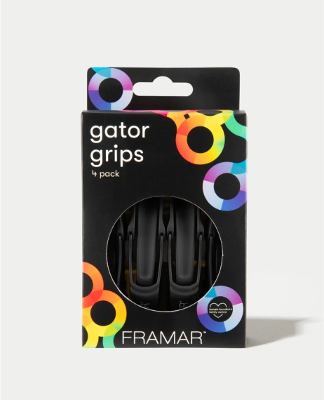 Зажимы для волос Framar Gator Grips Black 4 шт.