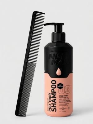 Шампунь Nishman Inca Inchi 400 мл + расческа Flawle FL231 BLACK
